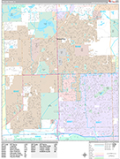 Orland Park Wall Map Premium Style